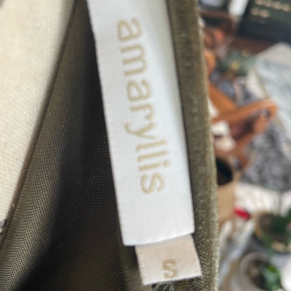 Amaryllis Olive Velvet Tunic - Picture 3 of 3